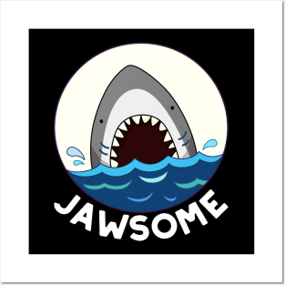 Jawsome Cute Shark Pun. Posters and Art